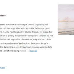 “Emotion socialization collection” has been published